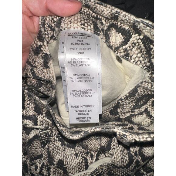 Good American Snake Print Skinny Jeans – Size 12 - Picture 5 of 6